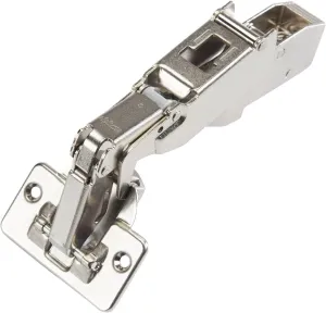 Blum Silver Nickel-Plated Metal 170-degree Clip-top Half-Crank Screw-on Self-Closing Cabinet Hinges (Pack of 5)