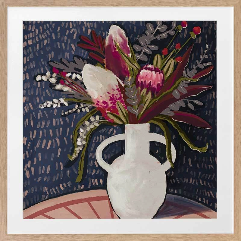 Blushing Blooms Framed Art Print