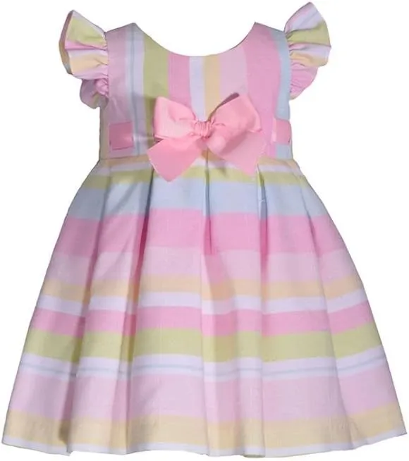 Bonnie Jean Easter Dress Spring Striped Dress for Baby Toddler and Little Girls