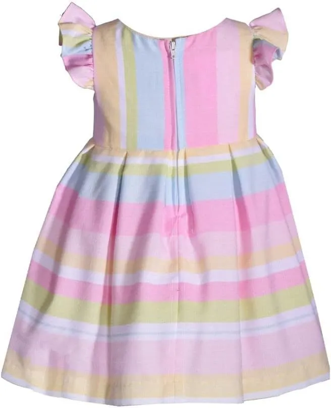 Bonnie Jean Easter Dress Spring Striped Dress for Baby Toddler and Little Girls