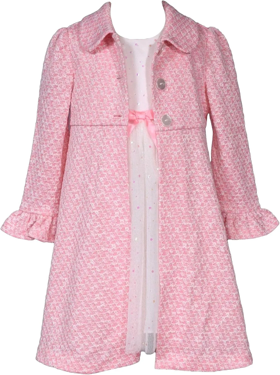 Bonnie Jean Girls 12M-6X Special Occasion Spring Easter Dress Coat Set