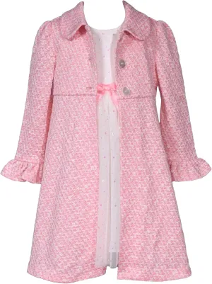 Bonnie Jean Girls 12M-6X Special Occasion Spring Easter Dress Coat Set