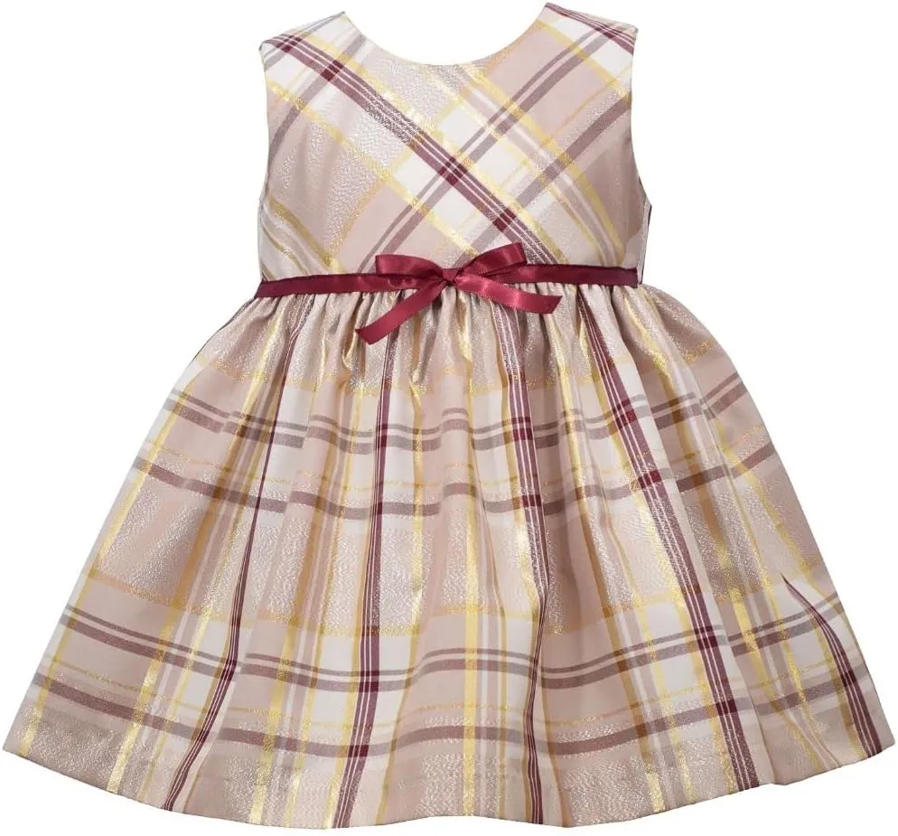 Bonnie Jean Girl's Holiday Christmas Dress and Coat Set for Baby, Toddler and Little Girls