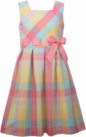 Bonnie Jean Easter Dress Spring Striped Dress for Baby Toddler and Little Girls