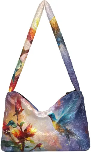 Botanical Pink Rose Magnolia Women Shoulder Bag Tote, Shoulder Handbag Women, Womens Outdoor Bag