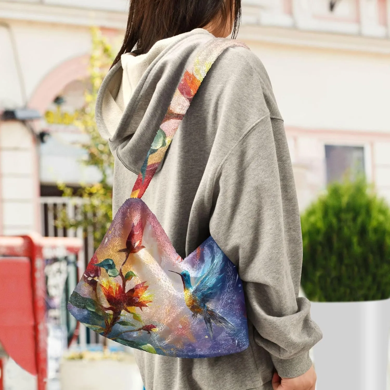 Botanical Pink Rose Magnolia Women Shoulder Bag Tote, Shoulder Handbag Women, Womens Outdoor Bag