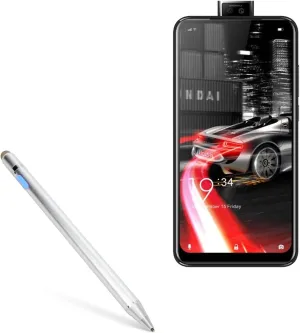 BoxWave Stylus Pen Compatible with Elephone PX - AccuPoint Active Stylus, Electronic Stylus with Ultra Fine Tip - Metallic Silver