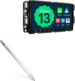 BoxWave Stylus Pen Compatible with Eonon A13 Series - GMA13 Car Stereo (8 in) - AccuPoint Active Stylus, Electronic Stylus with Ultra Fine Tip - Metallic Silver