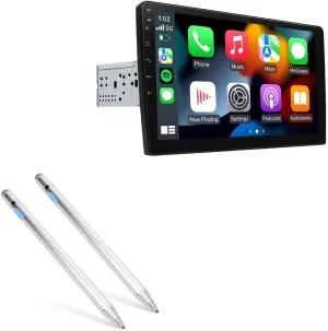 BoxWave Stylus Pen Compatible with Eonon MIN SE Plus - AccuPoint Active Stylus (2-Pack), Electronic Stylus with Ultra Fine Tip - Metallic Silver