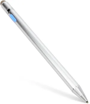 BoxWave Stylus Pen Compatible with Microtouch IC-215P-AW2-W10 (21.5 in) - AccuPoint Active Stylus, Electronic Stylus with Ultra Fine Tip - Metallic Silver