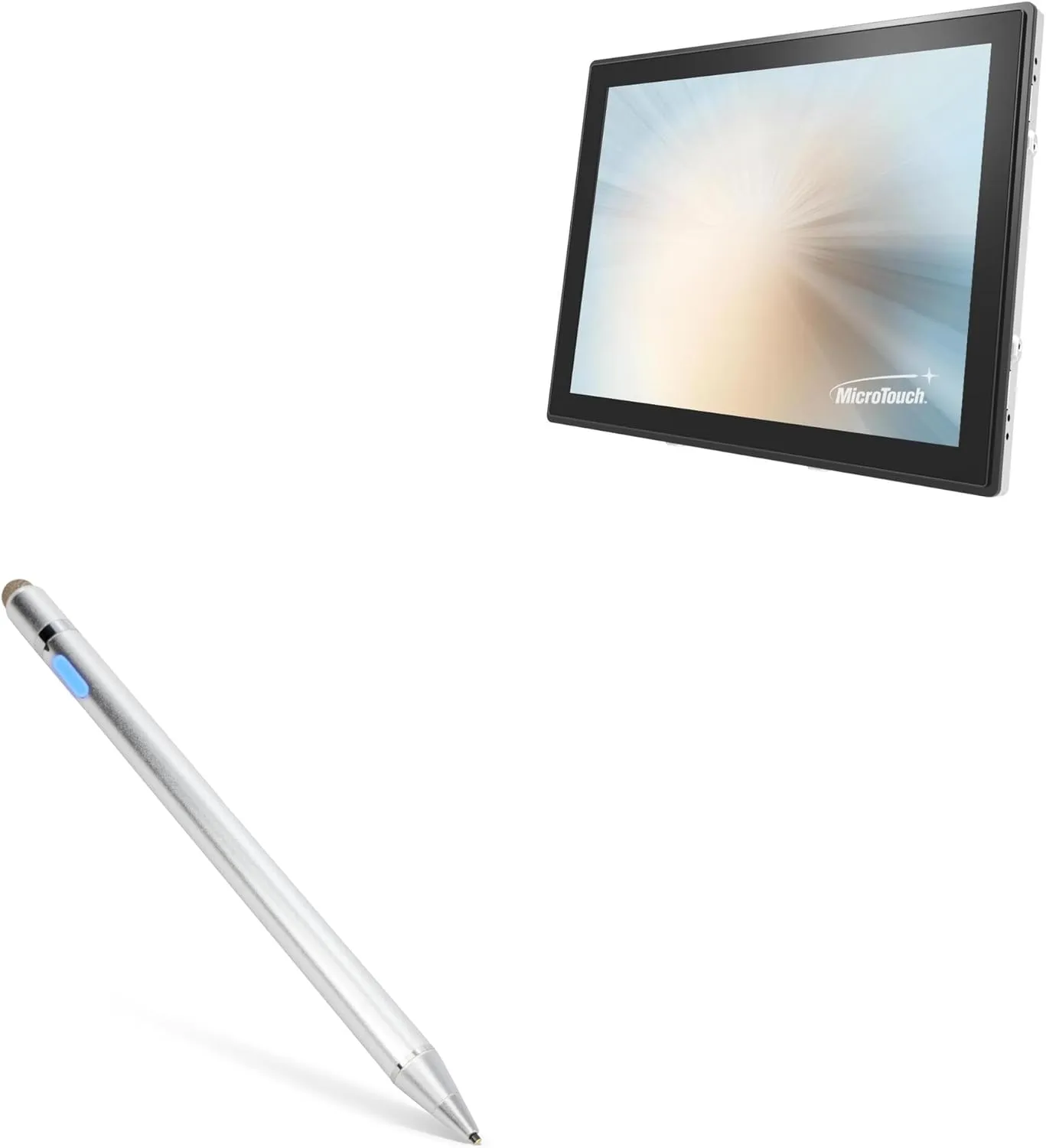 BoxWave Stylus Pen Compatible with Microtouch OF-150P-A1 (15 in) - AccuPoint Active Stylus, Electronic Stylus with Ultra Fine Tip - Metallic Silver