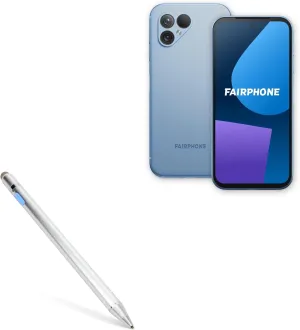 BoxWave Stylus Pen Compatible with Murena Fairphone 5 - AccuPoint Active Stylus, Electronic Stylus with Ultra Fine Tip - Metallic Silver