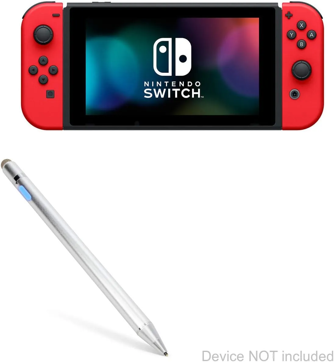 BoxWave Stylus Pen Compatible with Nintendo Switch - AccuPoint Active Stylus, Electronic Stylus with Ultra Fine Tip - Metallic Silver