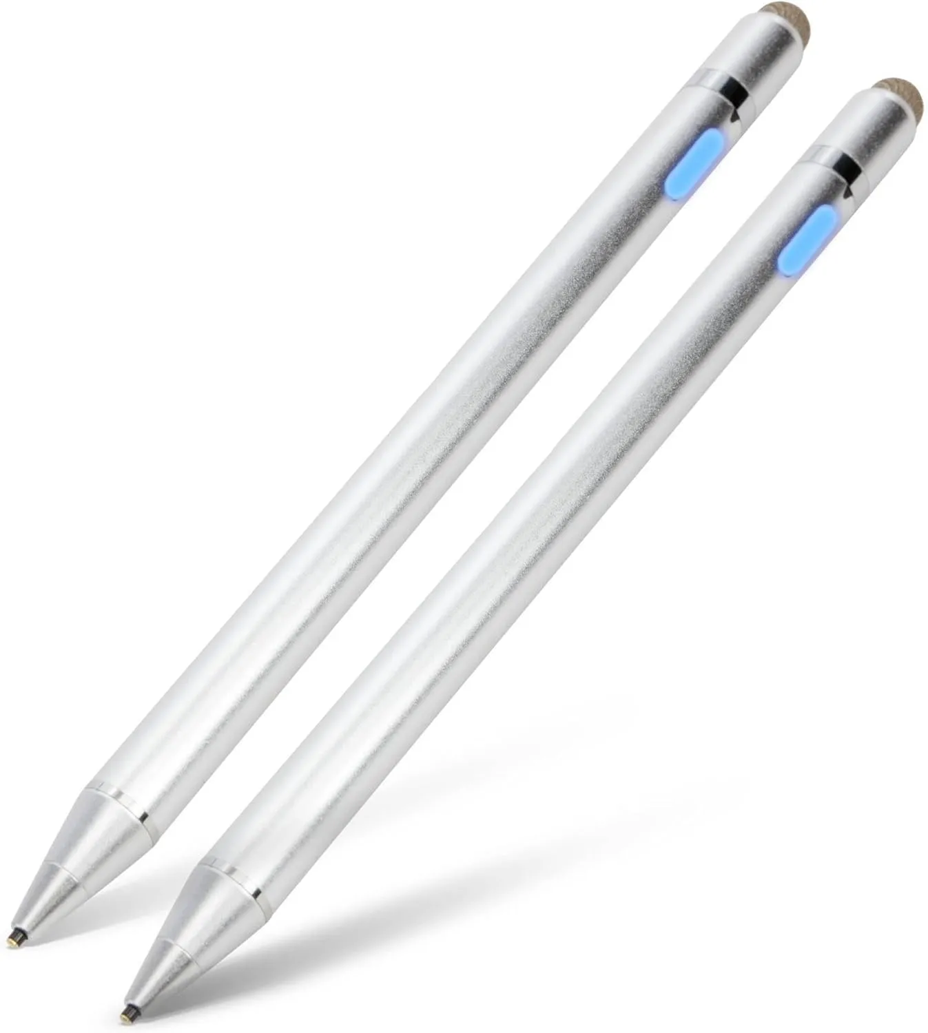 BoxWave Stylus Pen Compatible with Ooma 2670W IP Phone - AccuPoint Active Stylus (2-Pack), Electronic Stylus with Ultra Fine Tip - Metallic Silver