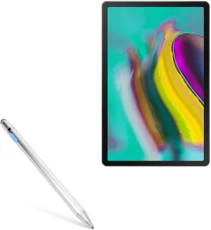 BoxWave Stylus Pen Compatible with Samsung Galaxy Tab S5e LTE - AccuPoint Active Stylus, Electronic Stylus with Ultra Fine Tip - Metallic Silver