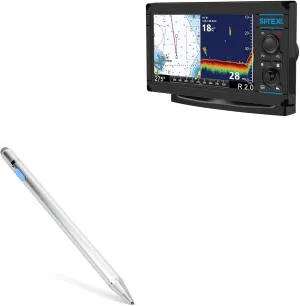 BoxWave Stylus Pen Compatible with Si-Tex NavPro 900C - AccuPoint Active Stylus, Electronic Stylus with Ultra Fine Tip - Metallic Silver