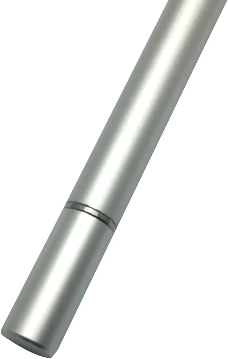 BoxWave Stylus Pen Compatible with Skylight Calendar (15 inch) - DualTip Capacitive Stylus, Fiber Tip Disc Tip Capacitive Stylus Pen - Metallic Silver