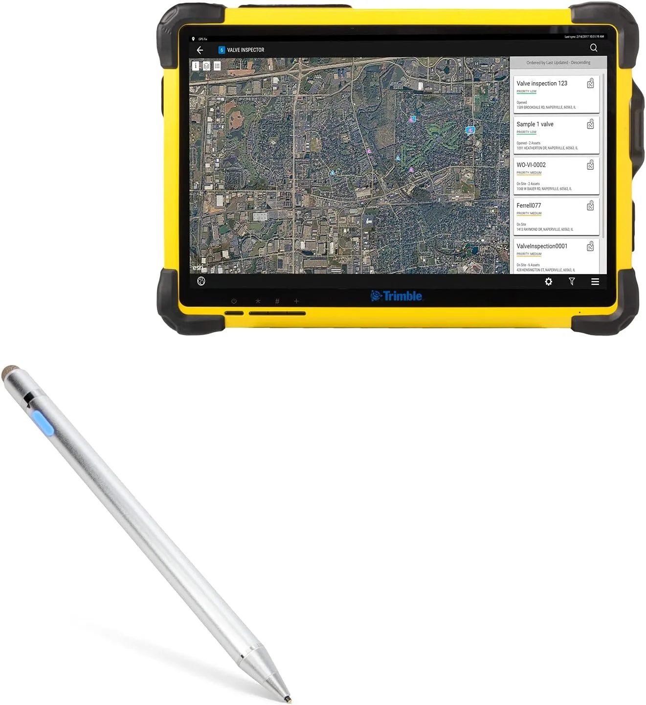 BoxWave Stylus Pen Compatible with Trimble T10 - AccuPoint Active Stylus, Electronic Stylus with Ultra Fine Tip - Metallic Silver