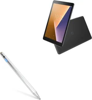 BoxWave Stylus Pen Compatible with Vodafone Smart Tab N8 - AccuPoint Active Stylus, Electronic Stylus with Ultra Fine Tip - Metallic Silver