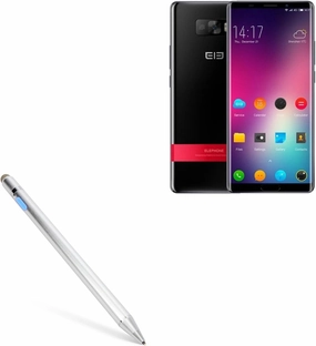 BoxWave Stylus Pen Compatible with Elephone P11 3D - AccuPoint Active Stylus, Electronic Stylus with Ultra Fine Tip - Metallic Silver