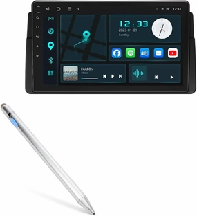 BoxWave Stylus Pen Compatible with Eonon Q50PRO - AccuPoint Active Stylus, Electronic Stylus with Ultra Fine Tip - Metallic Silver