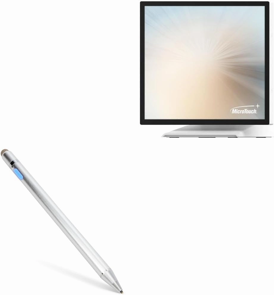 BoxWave Stylus Pen Compatible with Microtouch DT-190P-M1 (19 in) - AccuPoint Active Stylus, Electronic Stylus with Ultra Fine Tip - Metallic Silver
