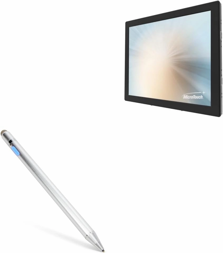 BoxWave Stylus Pen Compatible with Microtouch OF-190P-A1 (19 in) - AccuPoint Active Stylus, Electronic Stylus with Ultra Fine Tip - Metallic Silver