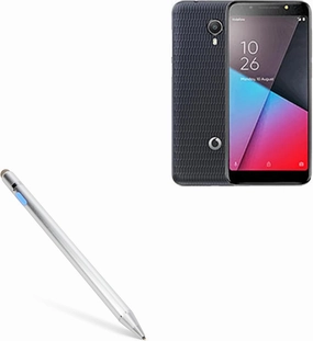 BoxWave Stylus Pen Compatible with Vodafone Smart N9 Lite - AccuPoint Active Stylus, Electronic Stylus with Ultra Fine Tip - Metallic Silver
