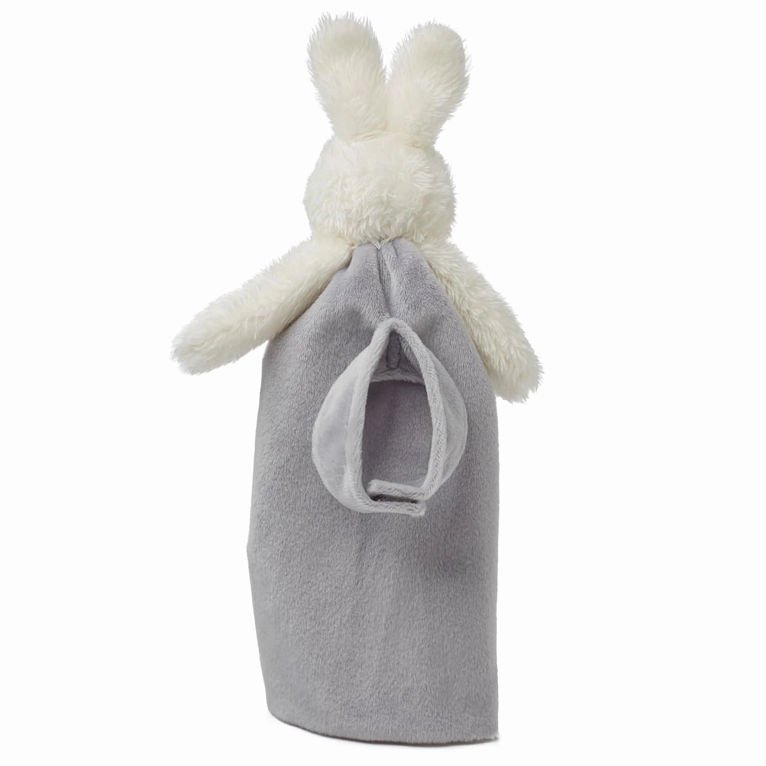 Bunnies By The Bay Bloom Bunny Bye Bye Buddy - Travel Size Baby Lovey - 11 inch Stuffed Rabbit and Baby Blanket - Super Soft Velour with Satin Lining