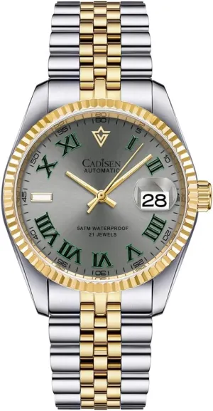 CADISEN Automatic Watches Men's Mechanical MIYOTA 8215 Business Waterproof Wristwatch