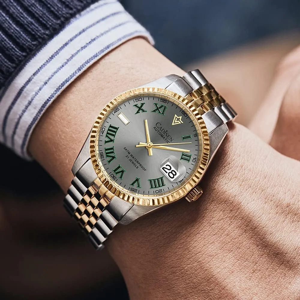 CADISEN Automatic Watches Men's Mechanical MIYOTA 8215 Business Waterproof Wristwatch