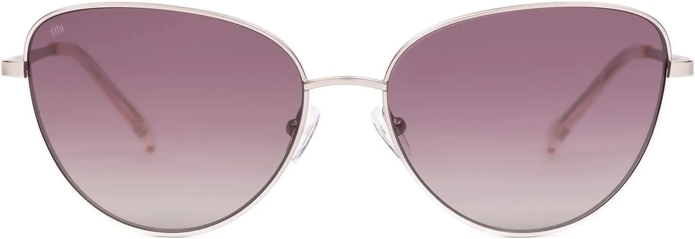 Candi Womens Retro Cateye Polarized/Non-Polar Sunglasses Metal Designer Fashion Ladies Festival Sun Glass UV 100