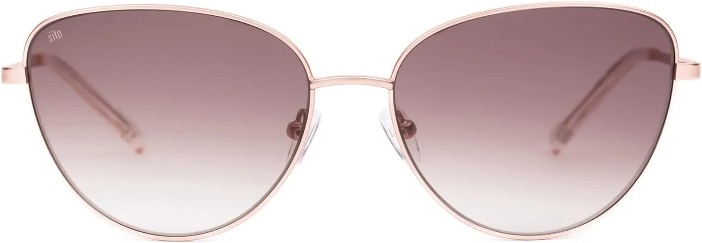 Candi Womens Retro Cateye Polarized/Non-Polar Sunglasses Metal Designer Fashion Ladies Festival Sun Glass UV 100