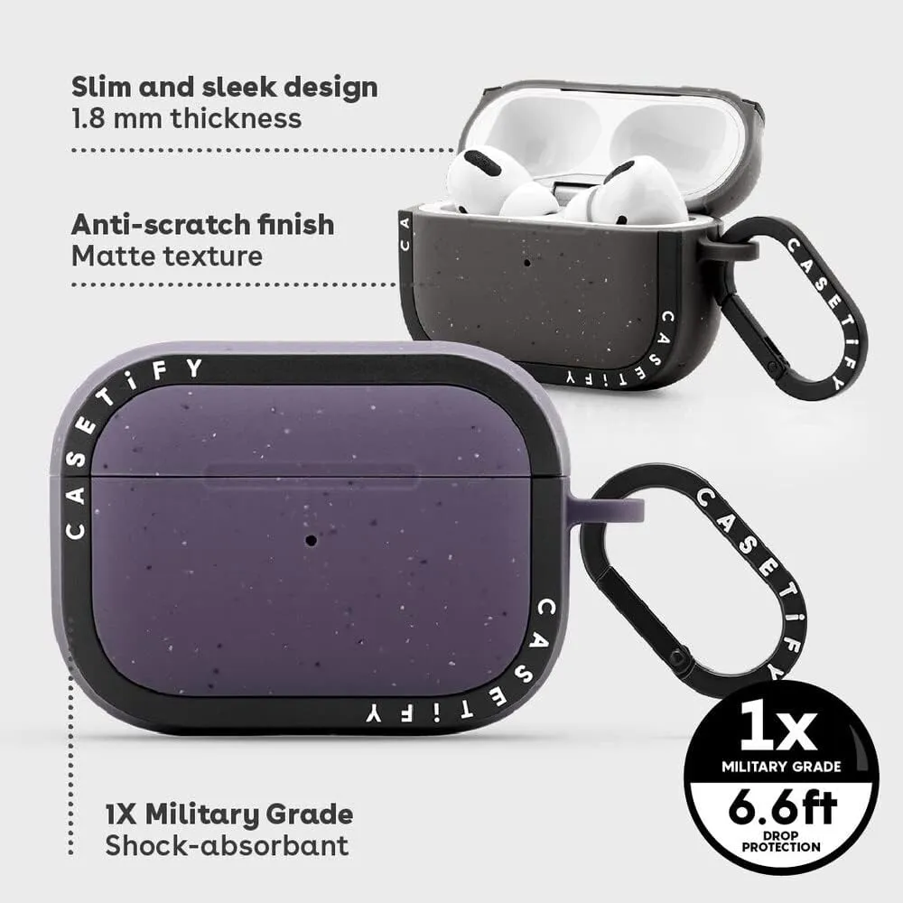 CASETiFY Bounce Airpods Pro (1st/2nd Gen) Case with Ring - Black Kingsnake - Matte Dusty Rose