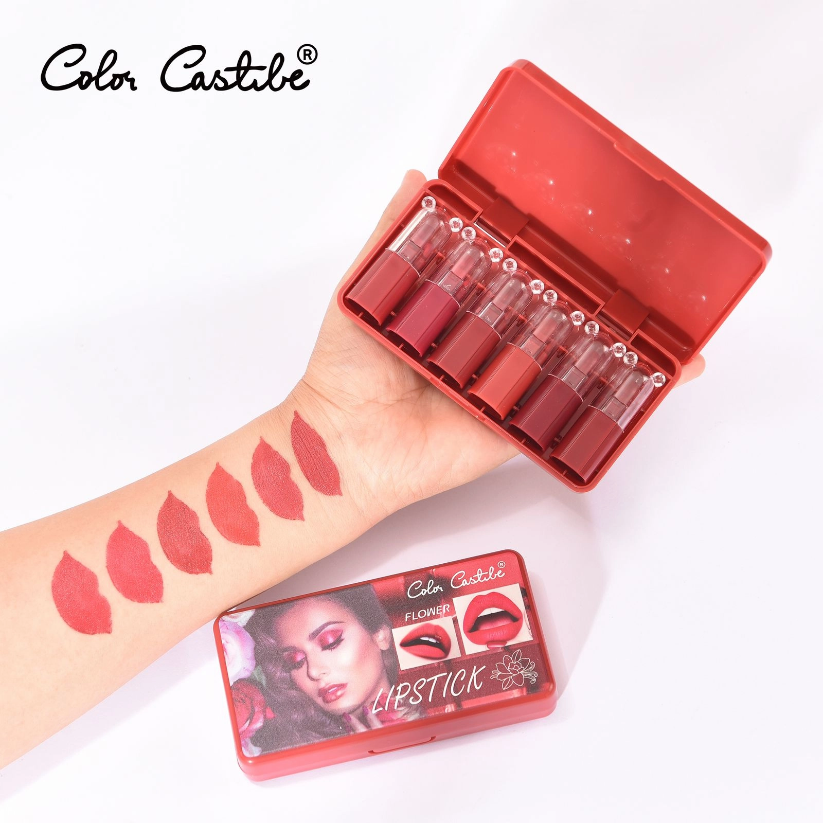 Castle 6) of Special offer Luxurious touch (Pack Flower Color Matte Lipstick