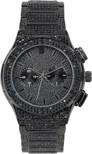 Charles Raymond Big Bling Watch Inspired by Hip Hop - Men's Iced Out Timepiece- Diamond Rhinestones on Blast - ST10311
