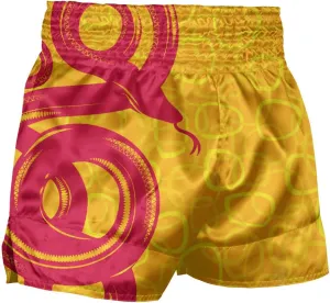 ChenHang Men Thai Boxing Shorts Dazzle Light Japan Tori Pink Snake USA Stars Sports Trunks Athlete Workout Gym MMA Shorts