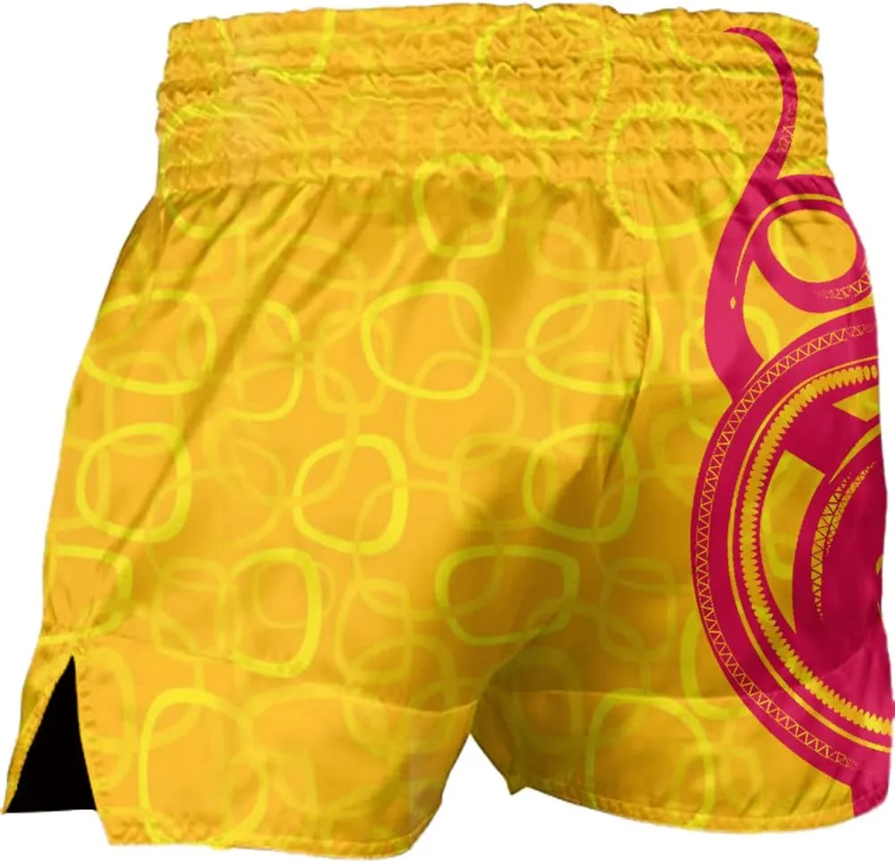 ChenHang Men Thai Boxing Shorts Dazzle Light Japan Tori Pink Snake USA Stars Sports Trunks Athlete Workout Gym MMA Shorts
