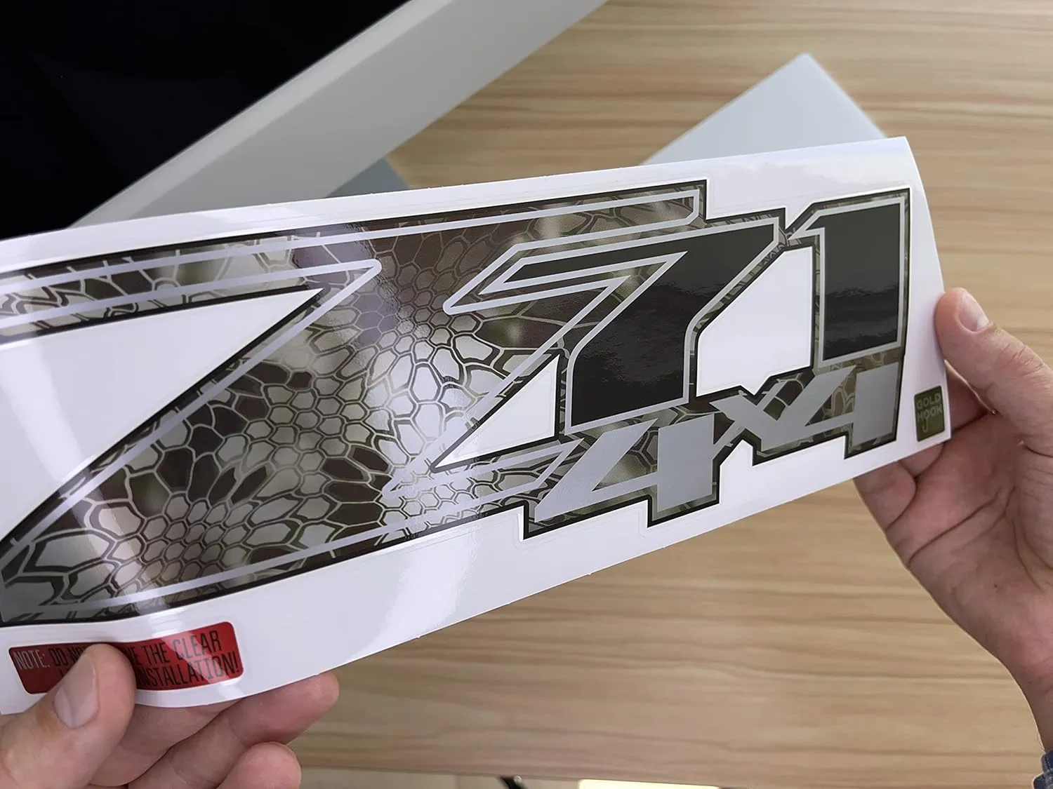 Chevy Silverado Z71 4x4 Decals Stickers (Dimensions 12.5" x 4") - F (2007-2013) Bed Side 1500 2500 HD (Set of 2) (Kryptek Gloss (Premium Series))