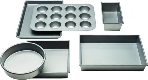 Chicago Metallic Commercial II Non-Stick 6-Piece Bakeware Set, Silver