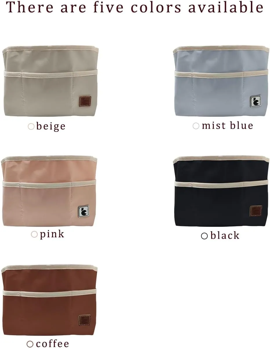 Chispee Purse Organizer Insert for Handbags Bag Organizer Waterproof Without Pilling 12 Pockets Storage Insert Bag Fits Longchamp Speedy Neverful (Pink, L