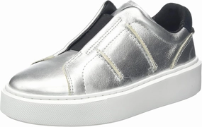 Clarks Women's Hero Lite Trainers, Metallic Silver, 5 Women