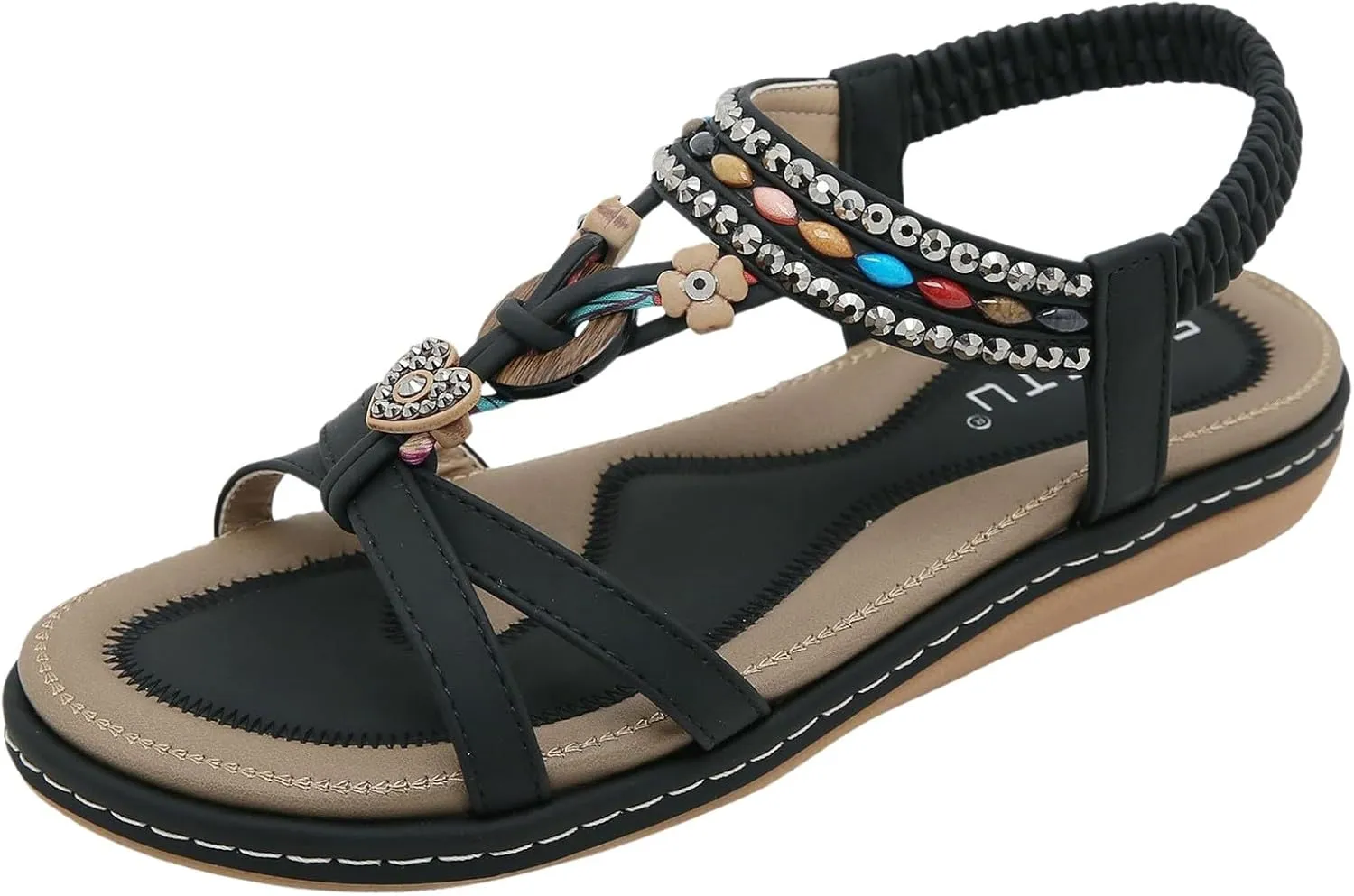 Comfortable Slip on Slide Sandals for Women Non Slip Casual Summer Beach Shoes Beach Non Slip Flat Sandals