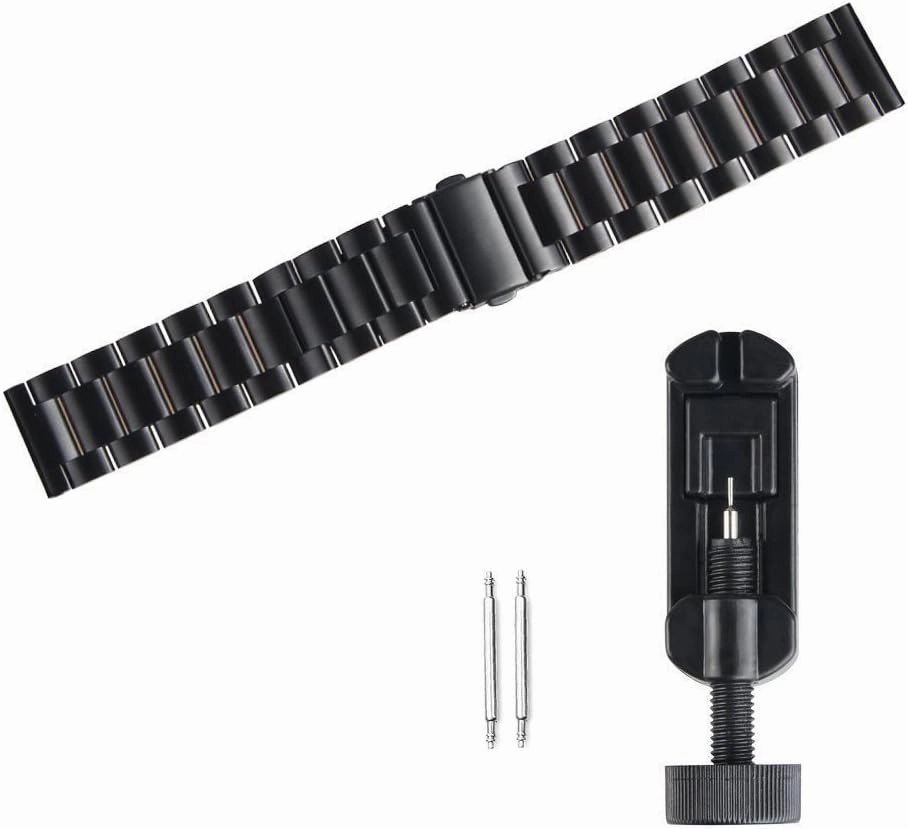 Compatible with Garmin Approach S44 Band, 20mm Quick Release Stainless Steel Metal Durable Replacement Strap Bracelet Compatible for Garmin Approach S50, S44, S42, S40 Smartwatch