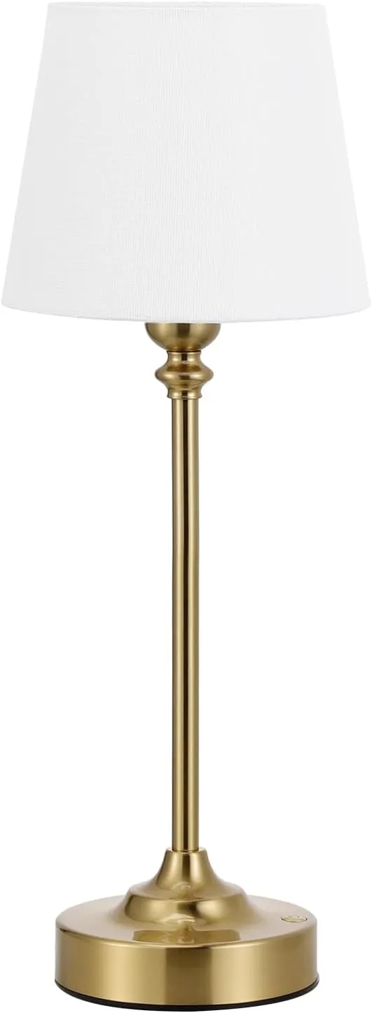 Cordless Table Lamp Rechargeable Gold - 1 Pack Brass 4000mAH Battery Operated Lamp for Decor, 3000K Stepless Dimming Touch Control Wireless Lamp for Bedroom, Dining Table, Counter, Living Room