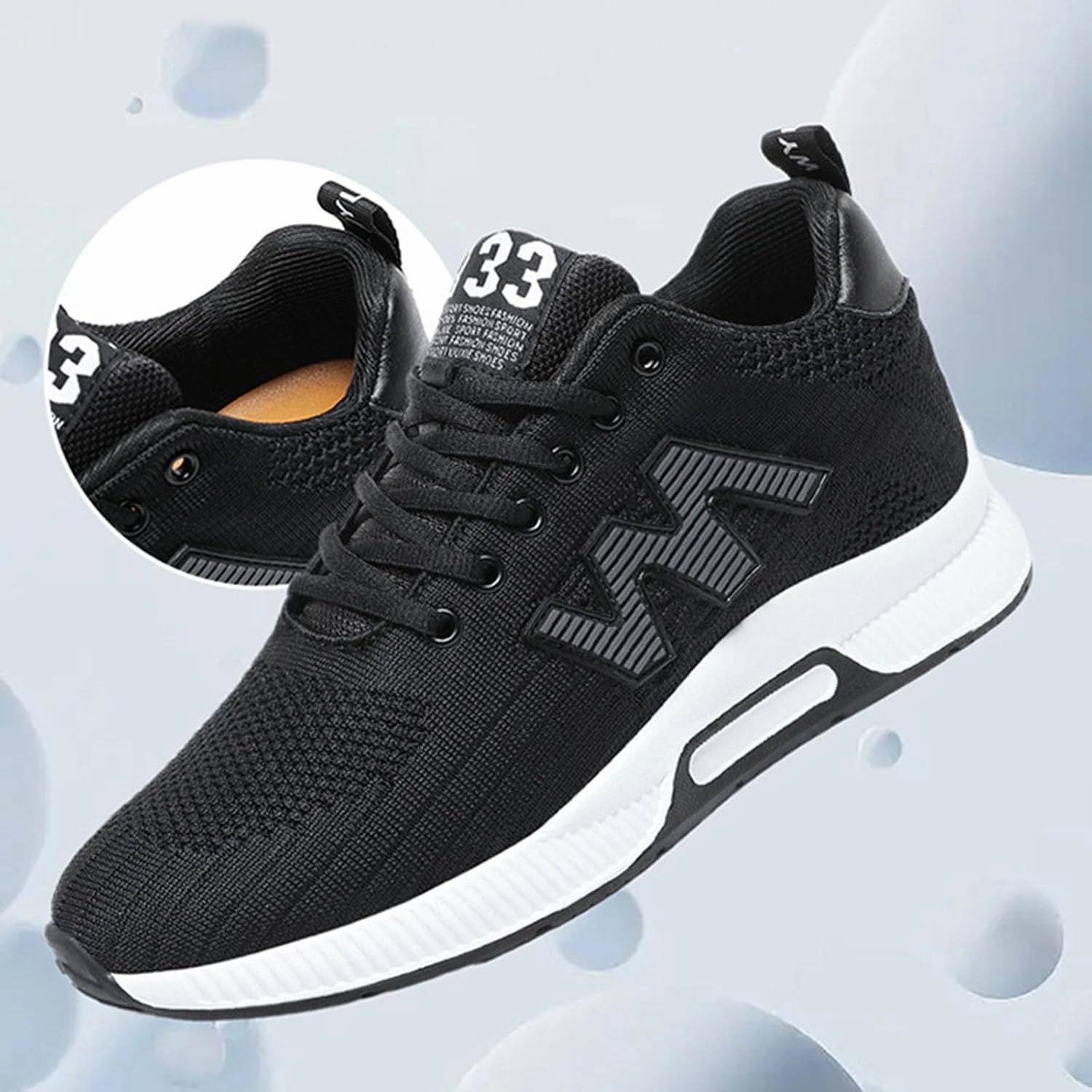 Couple Men's Elevator Shoes Men's Casual Mesh Trainers Lightweight Breathable Lace Up Sports Mens Fashion Sneaker Boots