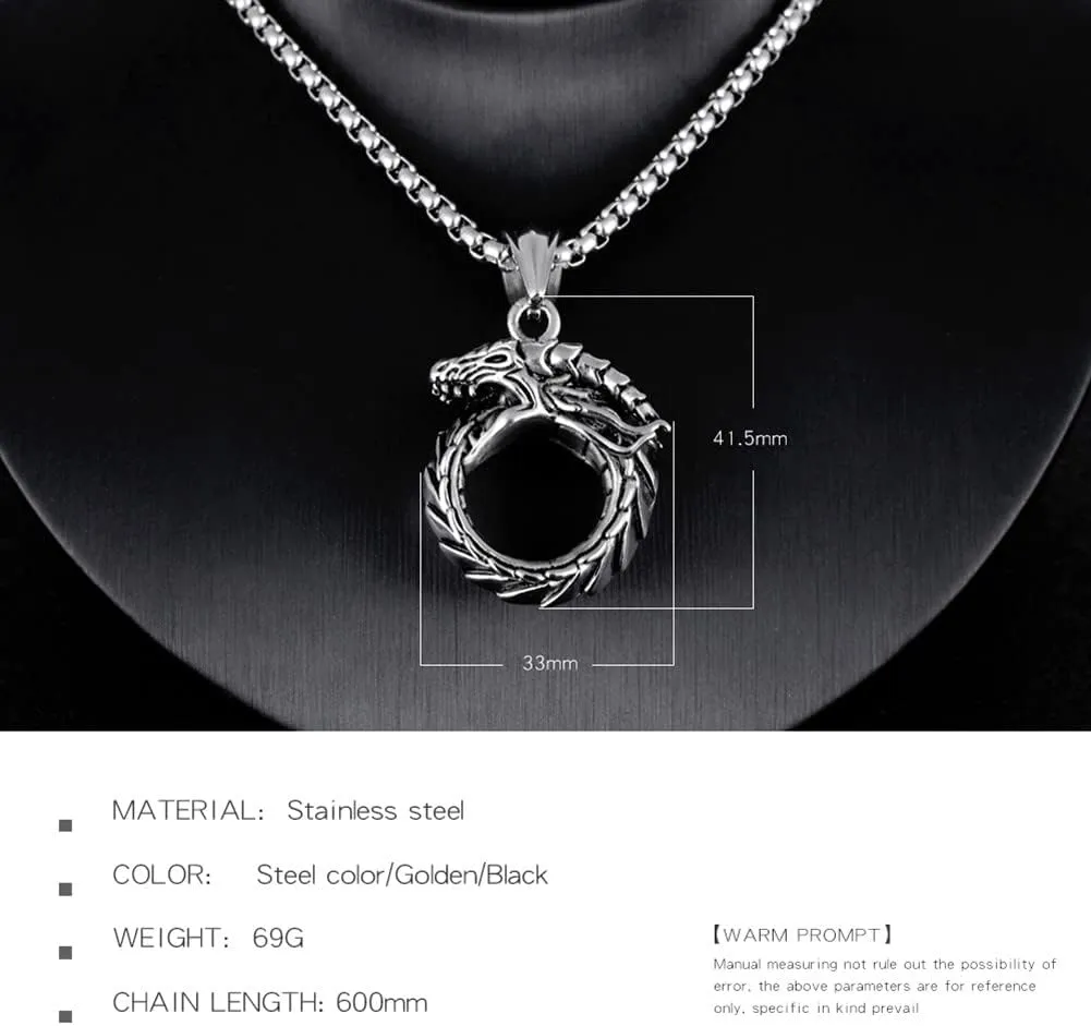 Cross Ring Pendant Necklace Stainless Steel Pendant Necklace for Men Women Best Friend Necklaces