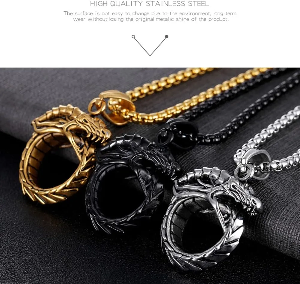 Cross Ring Pendant Necklace Stainless Steel Pendant Necklace for Men Women Best Friend Necklaces