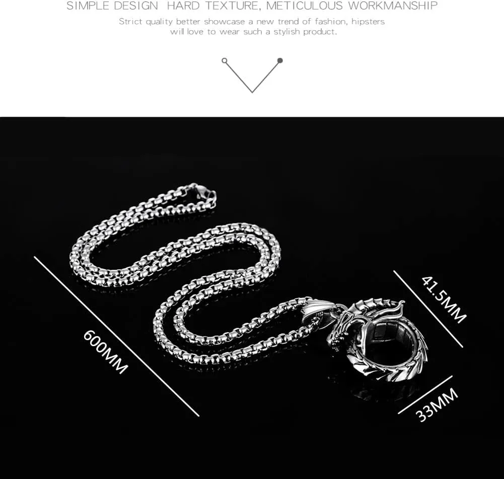 Cross Ring Pendant Necklace Stainless Steel Pendant Necklace for Men Women Best Friend Necklaces