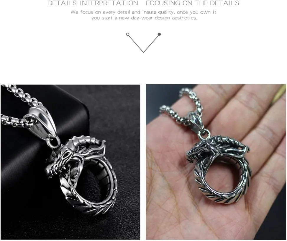 Cross Ring Pendant Necklace Stainless Steel Pendant Necklace for Men Women Best Friend Necklaces